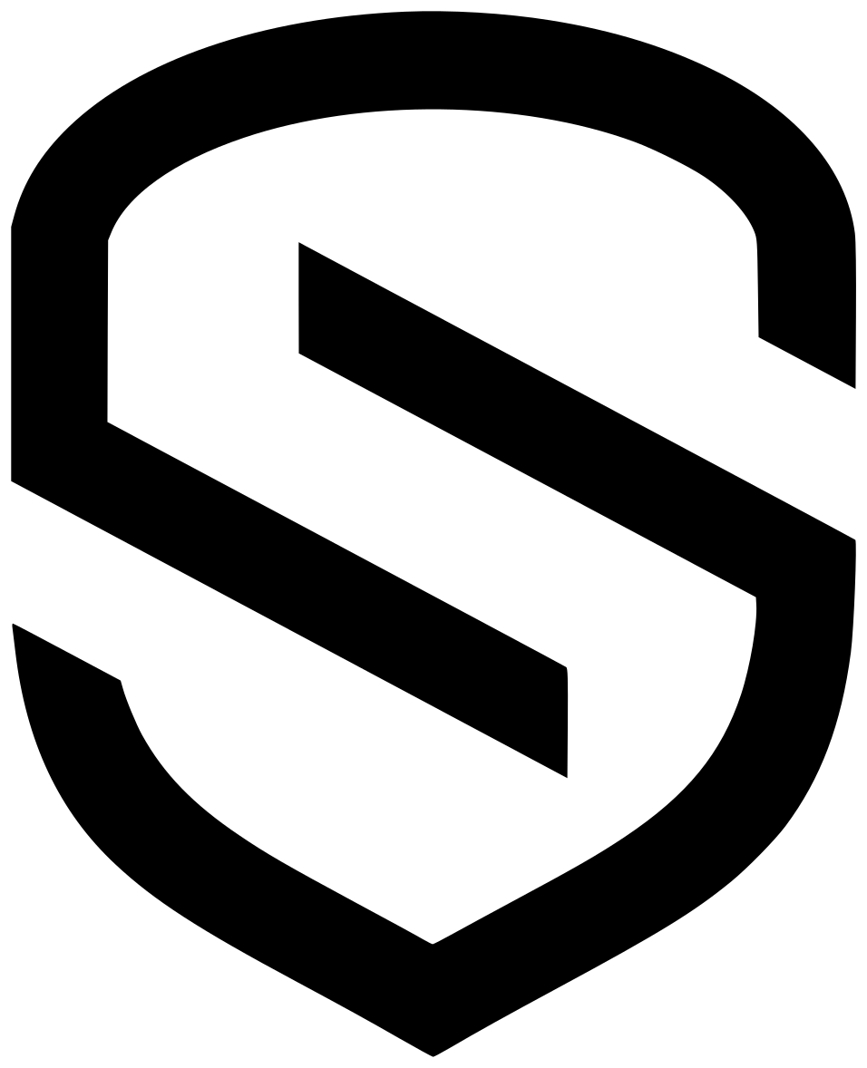 Símbolo isolado Cyberprotech · Preto · fundo branco